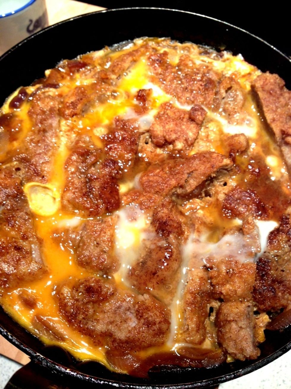 It should look like this after covered for 2 mins.