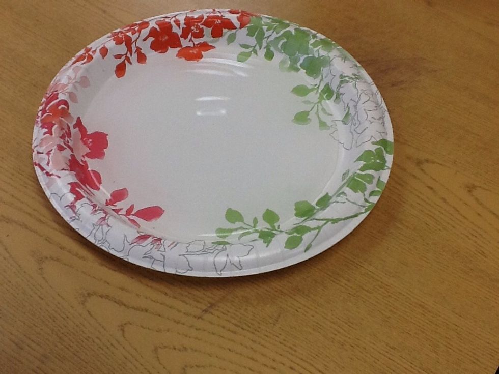 It should look like this after you pour the water onto the plate