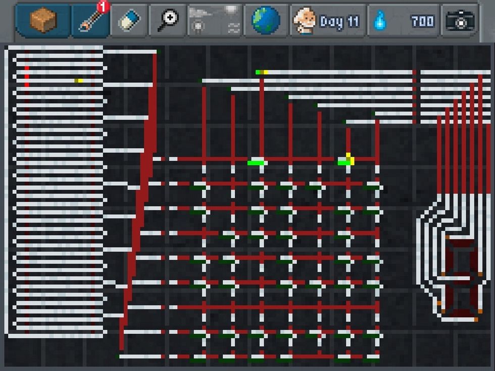 It should look like this. finish the level