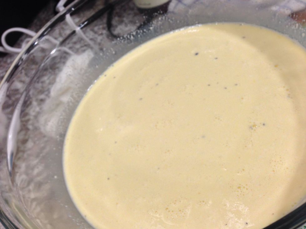 It should look like this! On a side note the cream makes the quiche fluffy, light, and rich. You can use milk but you won't achieve the same texture.