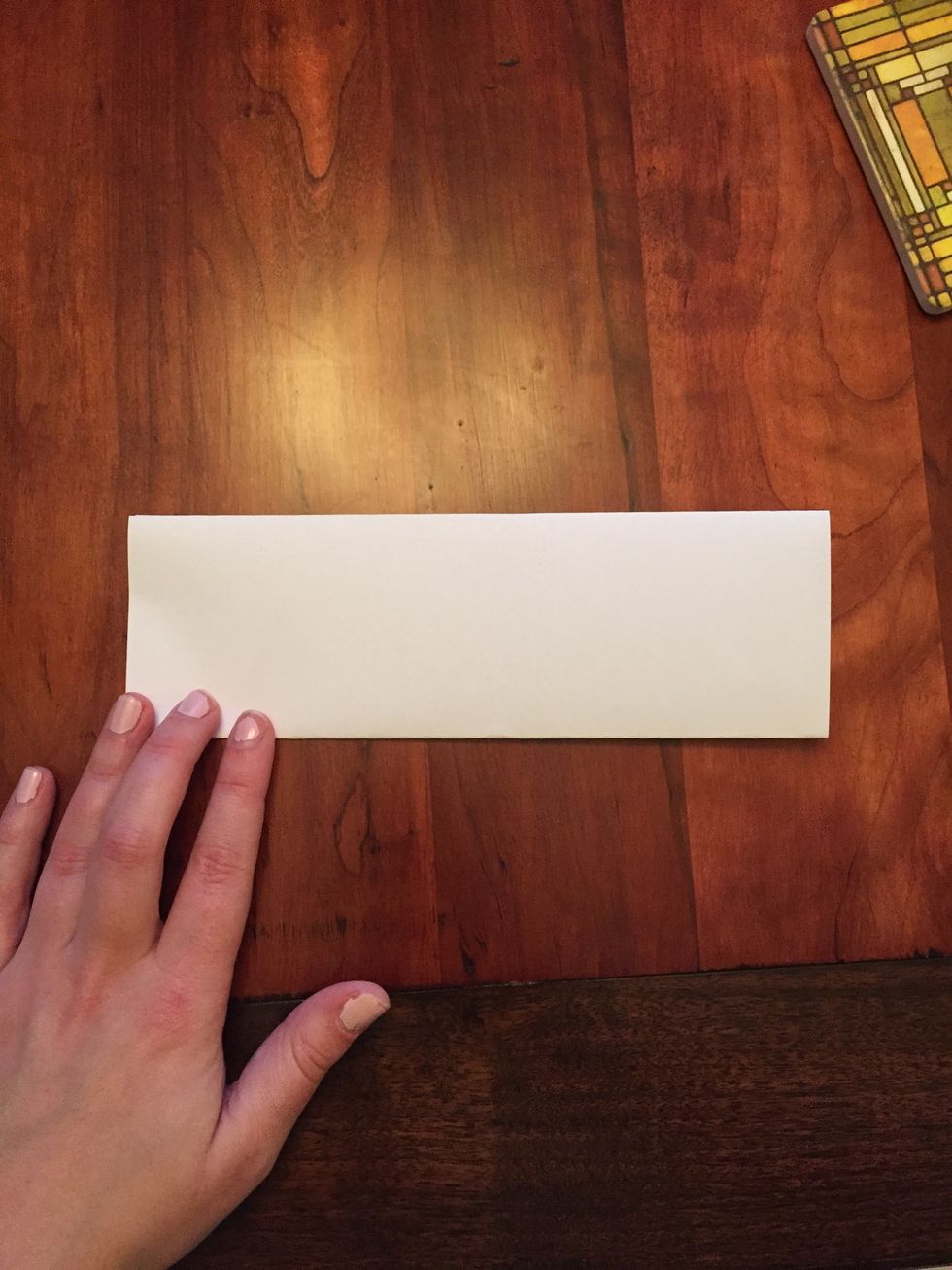 It should look like this once folded twice.