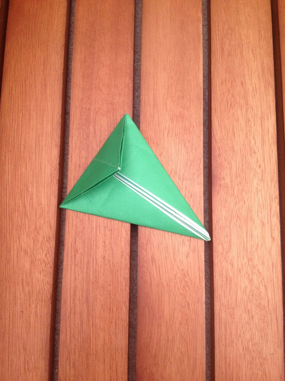 It should look like this. Remember to score along the lines.