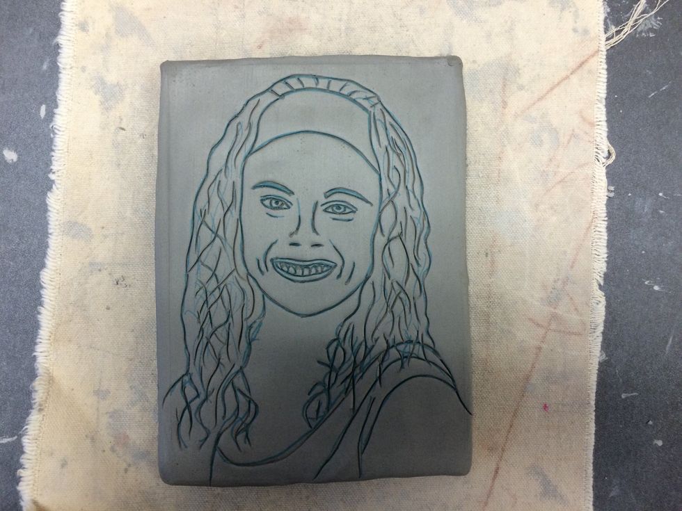 It should look like this when you are done. Check with Mrs. Cheney to be sure you got all of the lines.