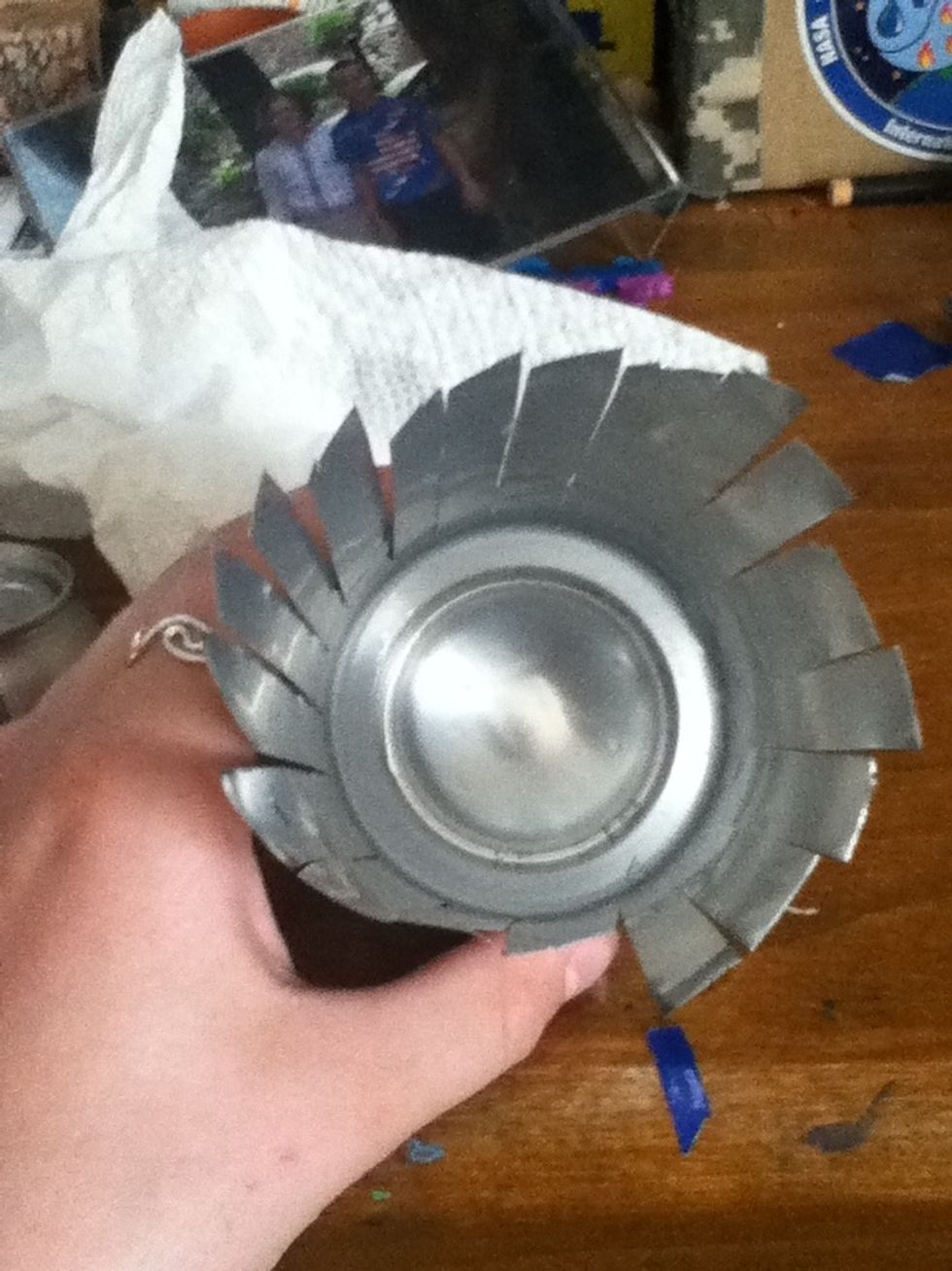 It should look like this when your done cutting.