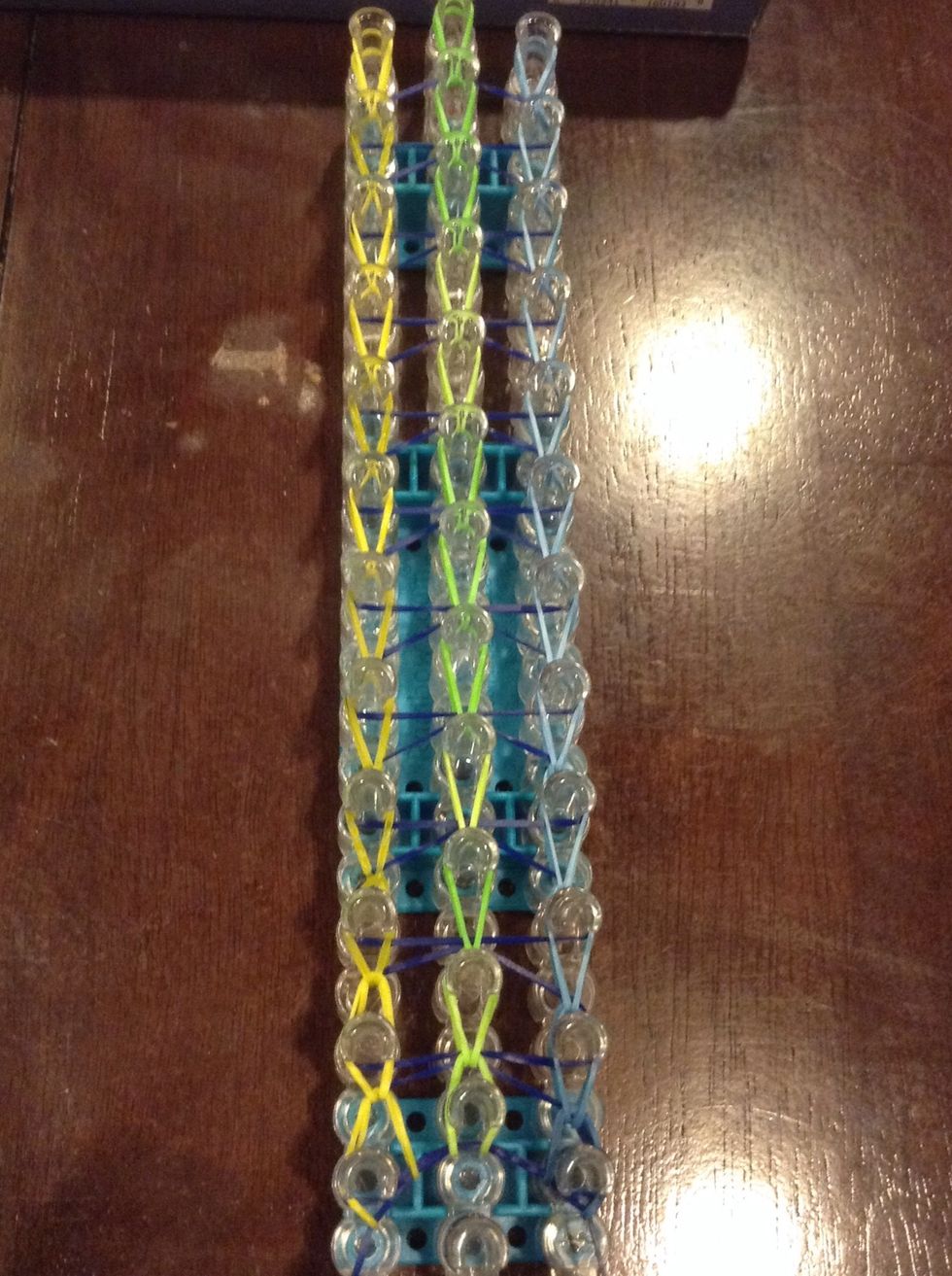 It should look like this when your done hooking it