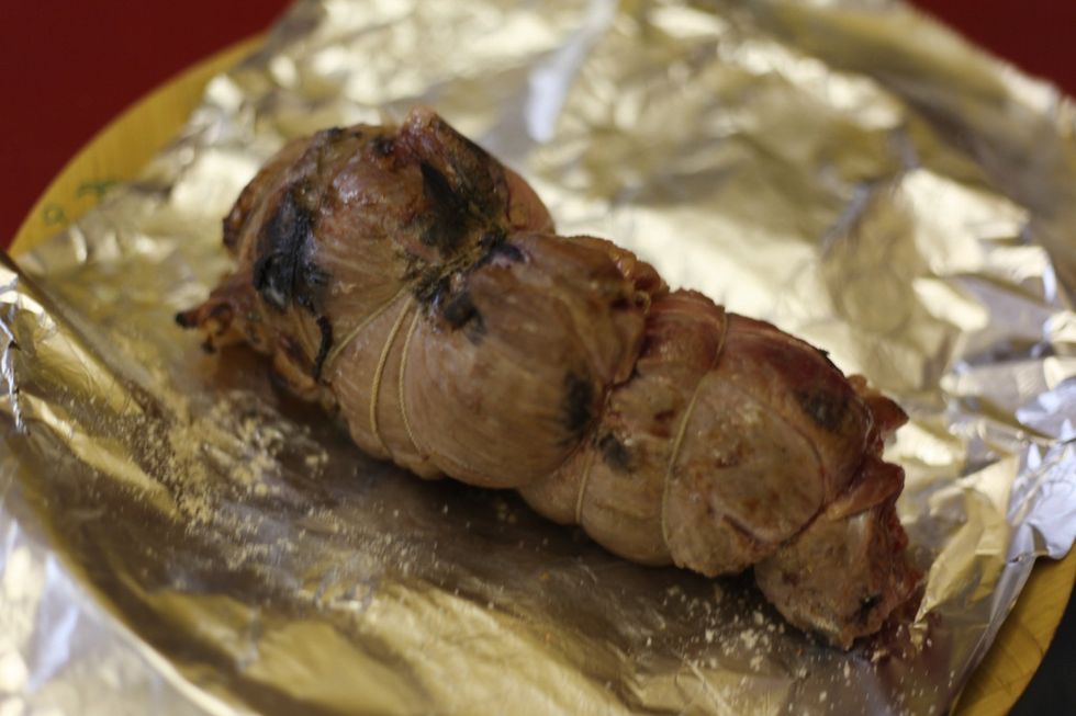 It should look like this without the burnt bits. But we will forgive my 70 year old parents for kanoodling by the fire and forgetting about our roast.