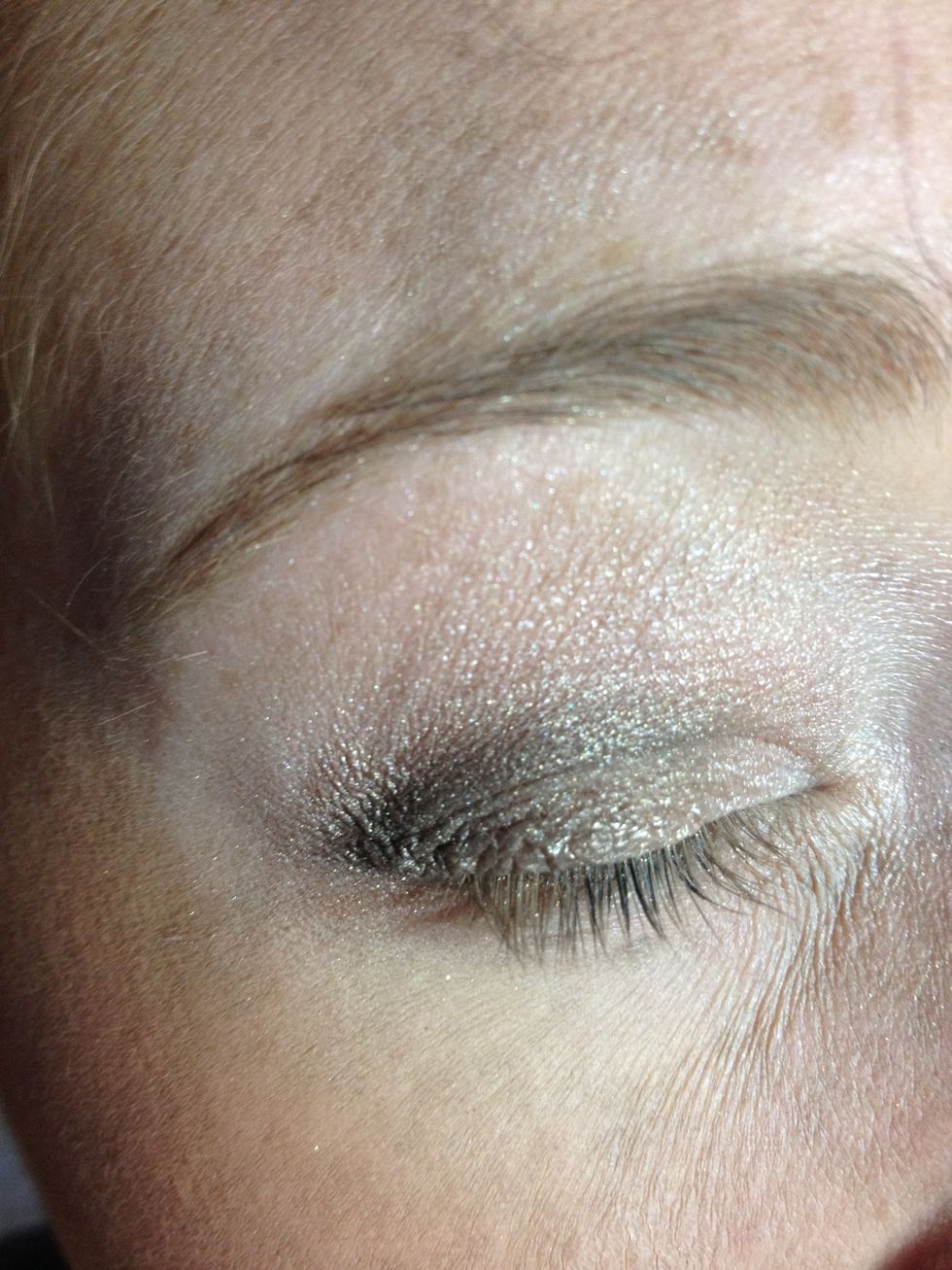 It should look something like this after applying "Darkhorse" to the crease. Don't worry, the next part is blending! I have a very small eye so yours may look different.