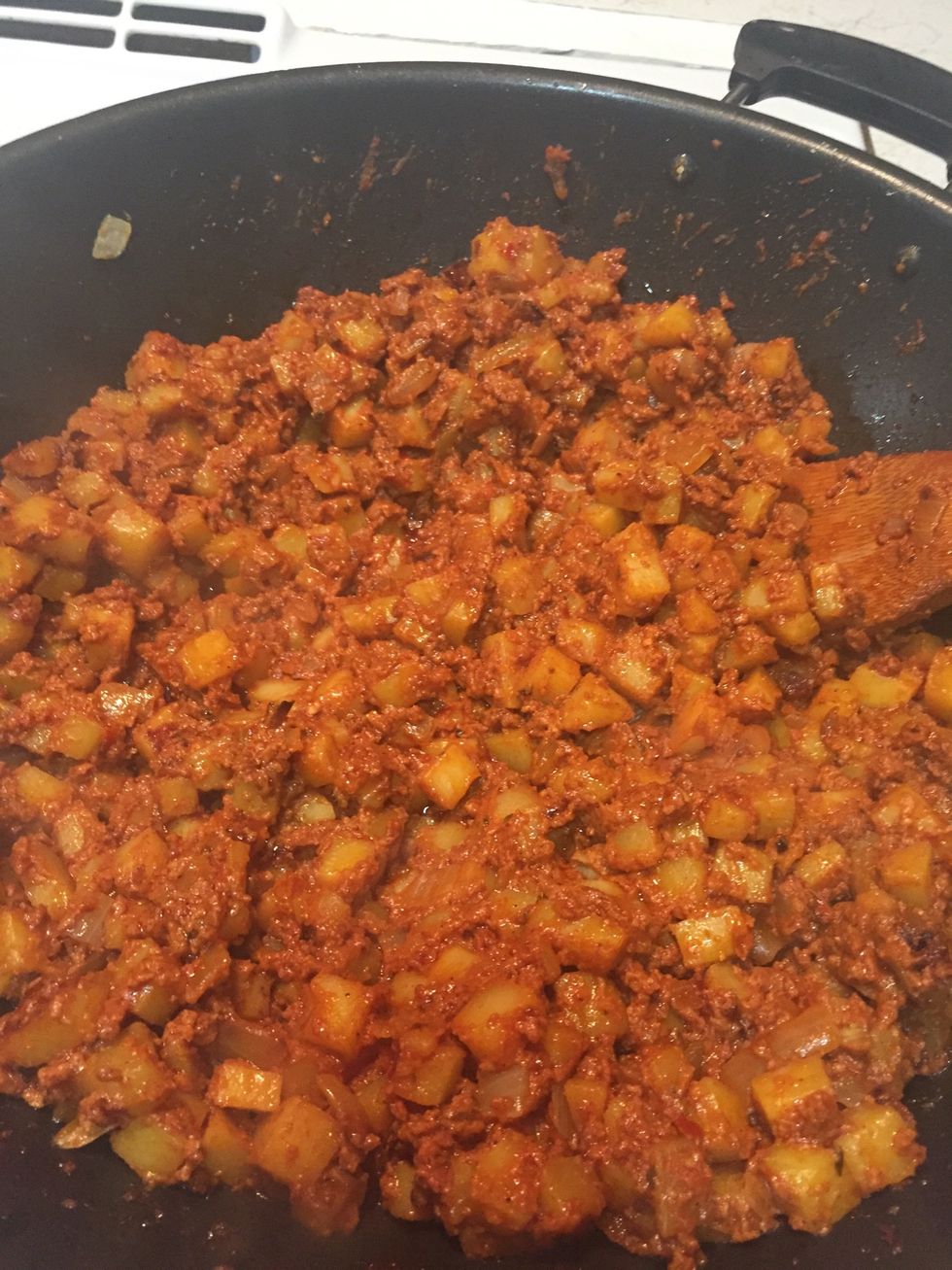 It should looked like this when it done. Wait for the mixture to cool down.