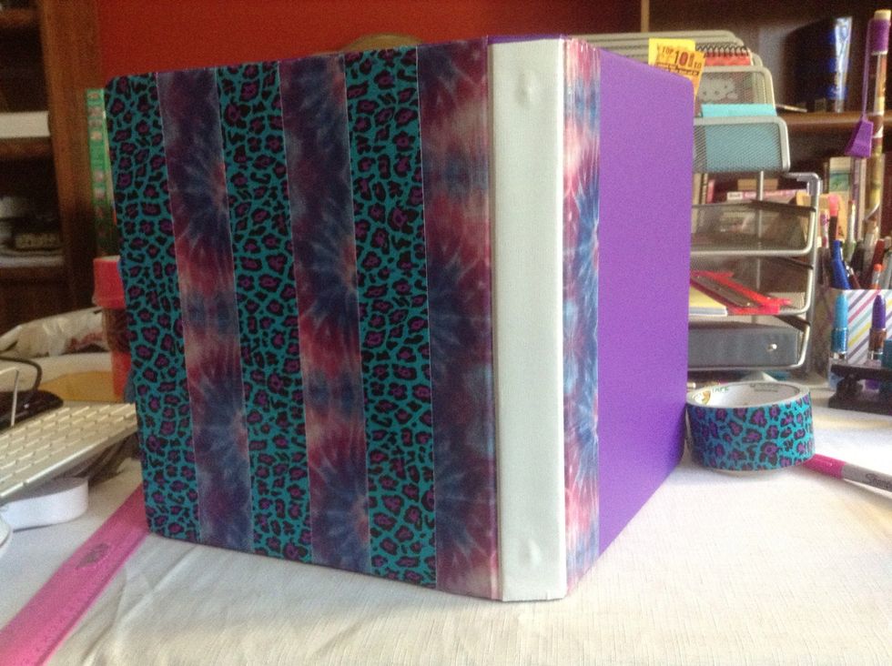 It should now look like this. The binding and back panel are covered.