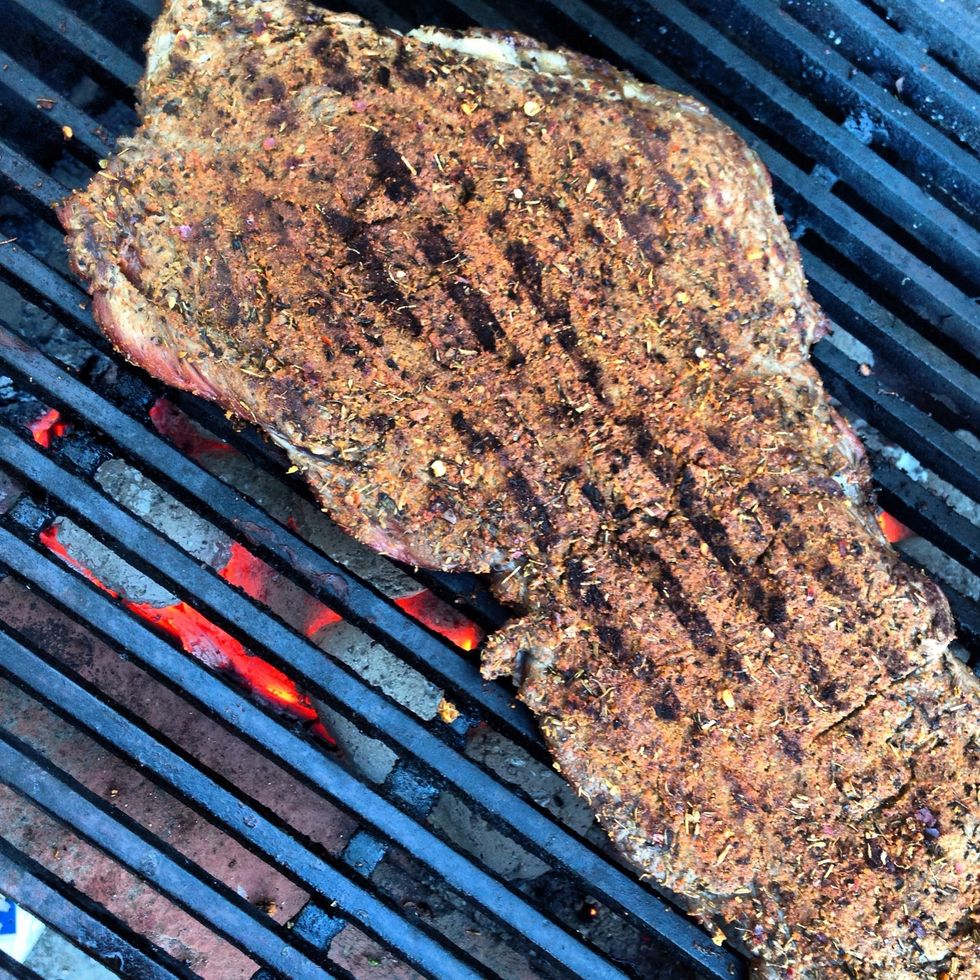 It should only take 4/5 minutes to cook, if it's tenderised well and thin it will be soft and not bloody.