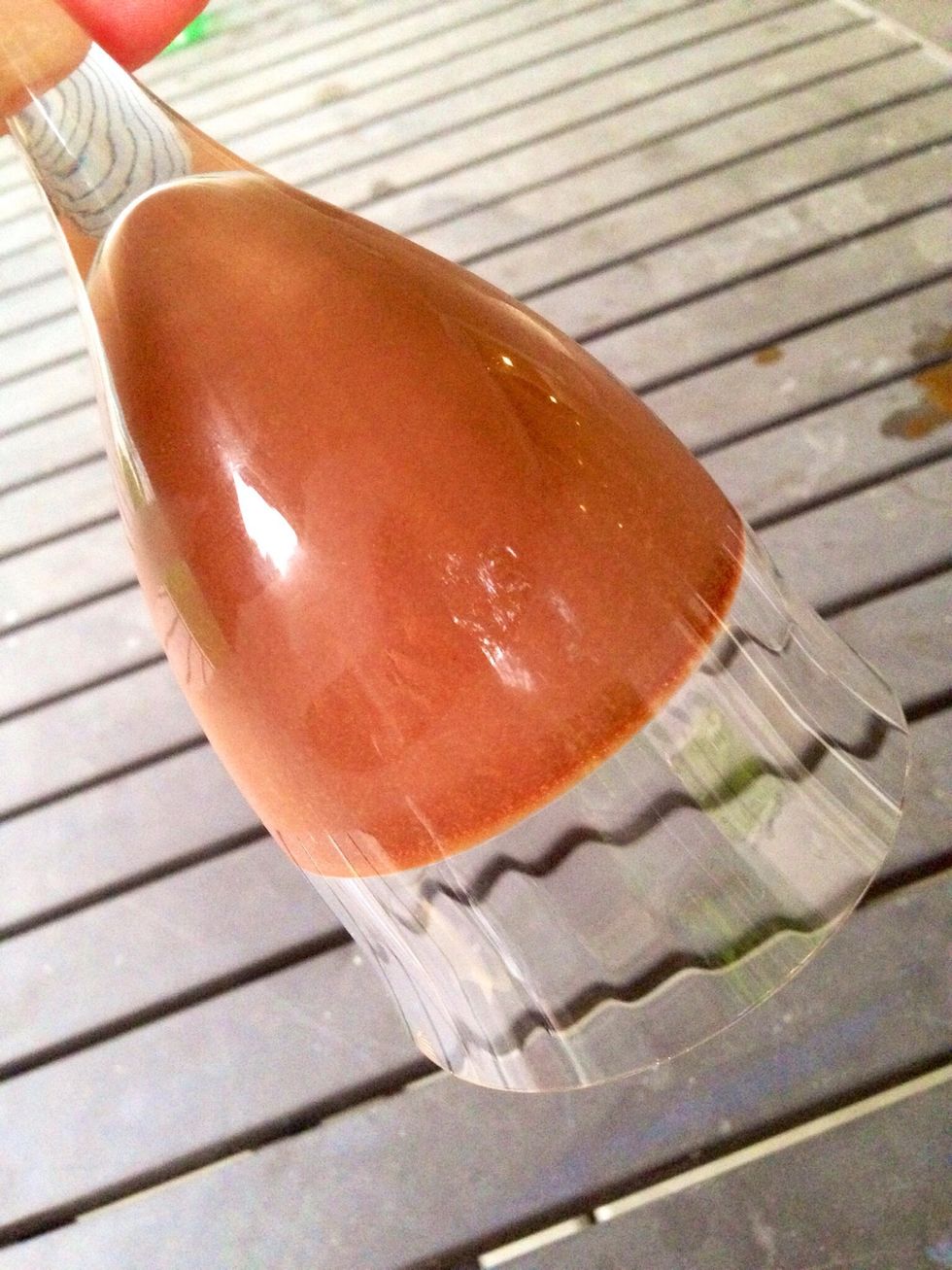 It shouldn't fall out of the container.