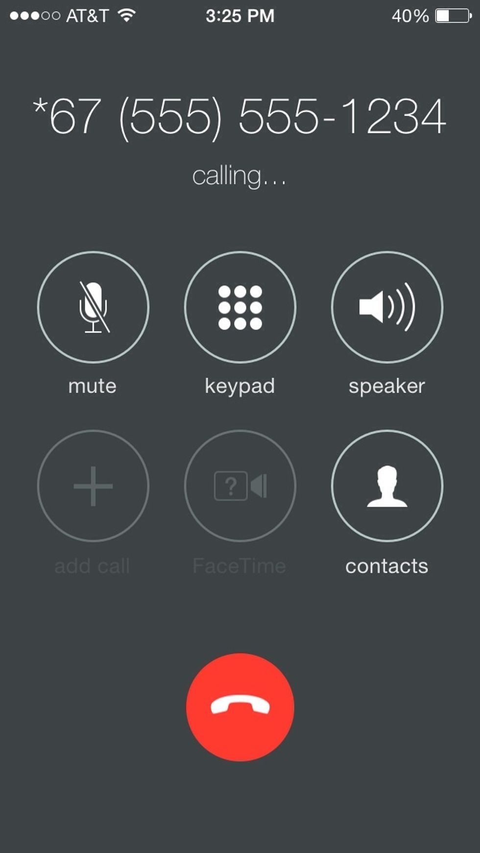 It will appear normal to you, but to them it will appear as a blocked number.