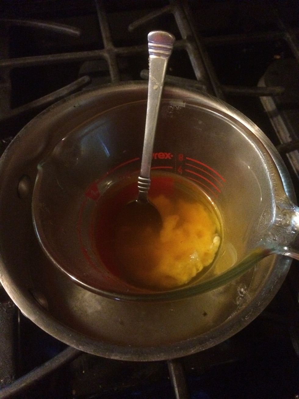 It will cloud up when you add it. Reheat.