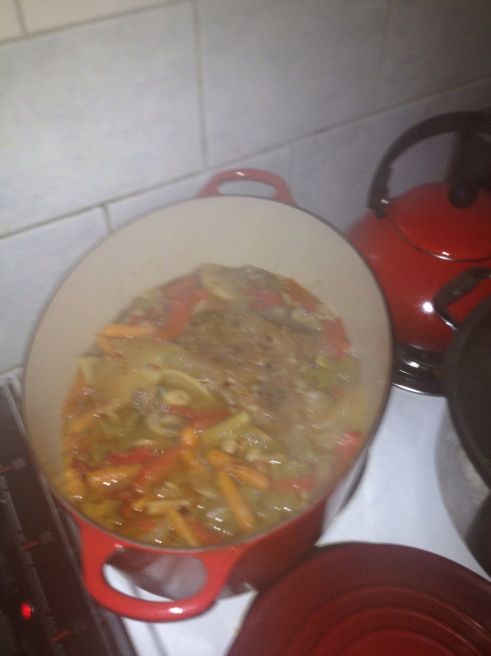 It will look like this after 3 1/2 hours on low