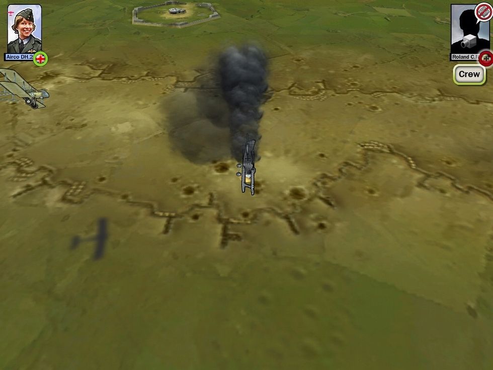It will show the airplane crash