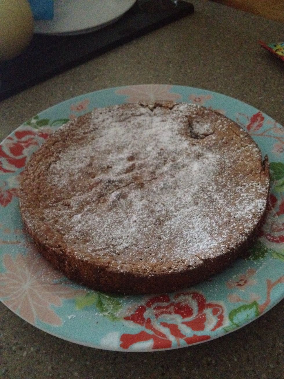 It will sink. But this is ok ! Believe me this cake is so simple yet simply beautiful! So decorate and serve. Cut into 6 pieces and each of the 6 contains 200 calories.