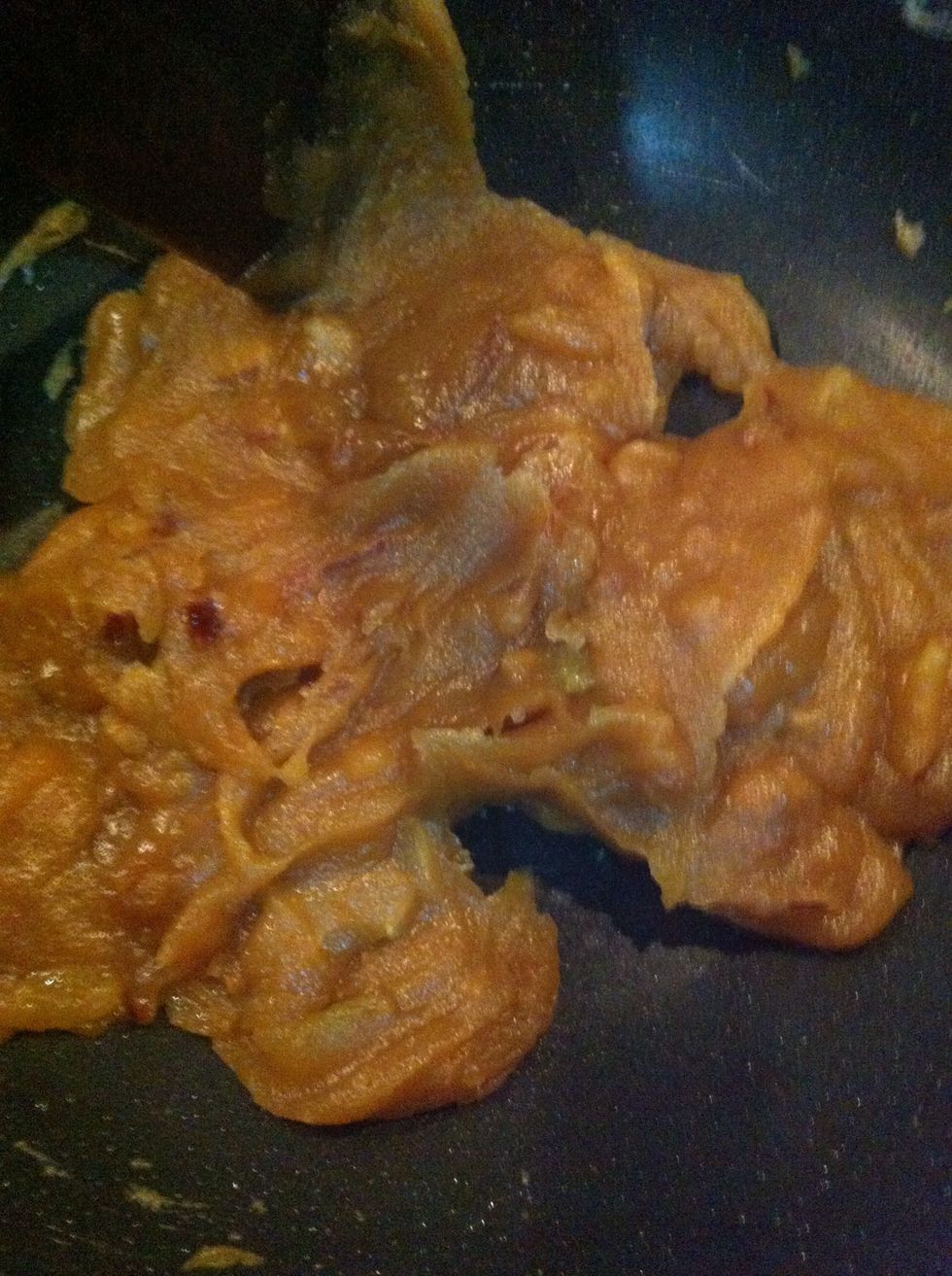 it will start leaving pan