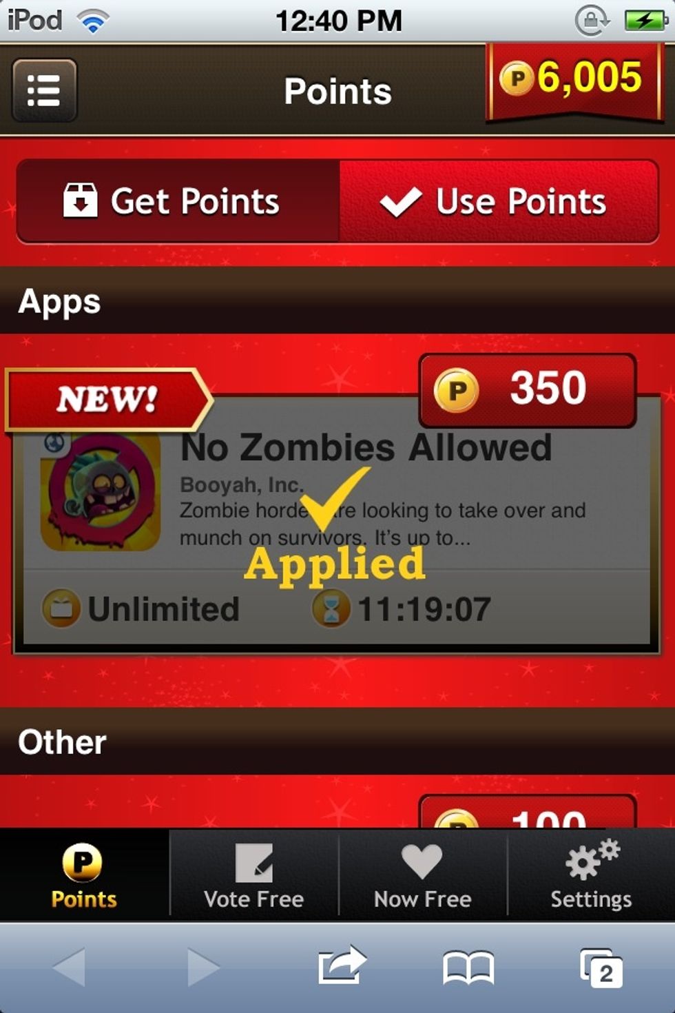It will take you on the website version of it. But before you get some points...