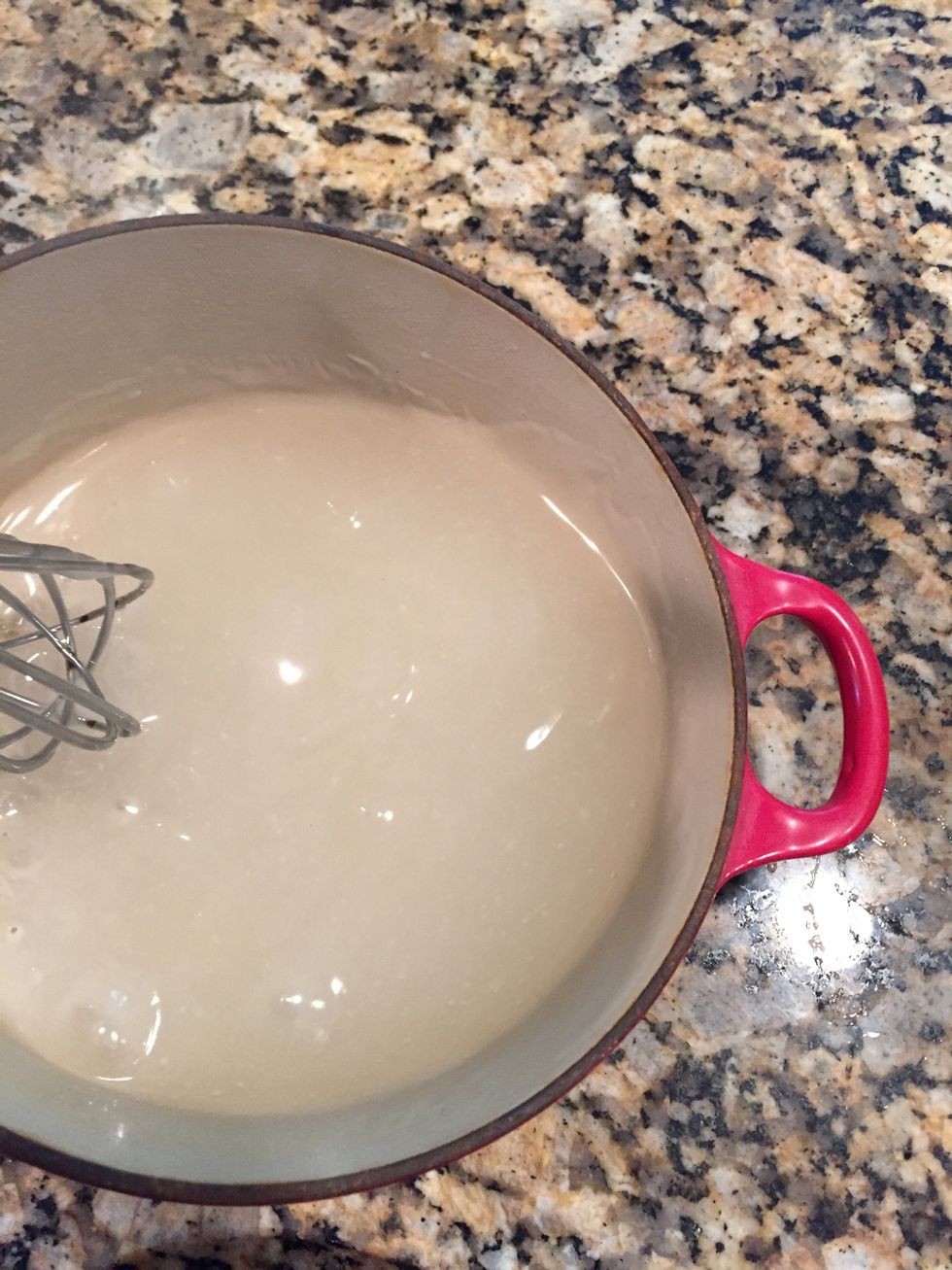 It will thicken and look a little clearer. Remove from heat