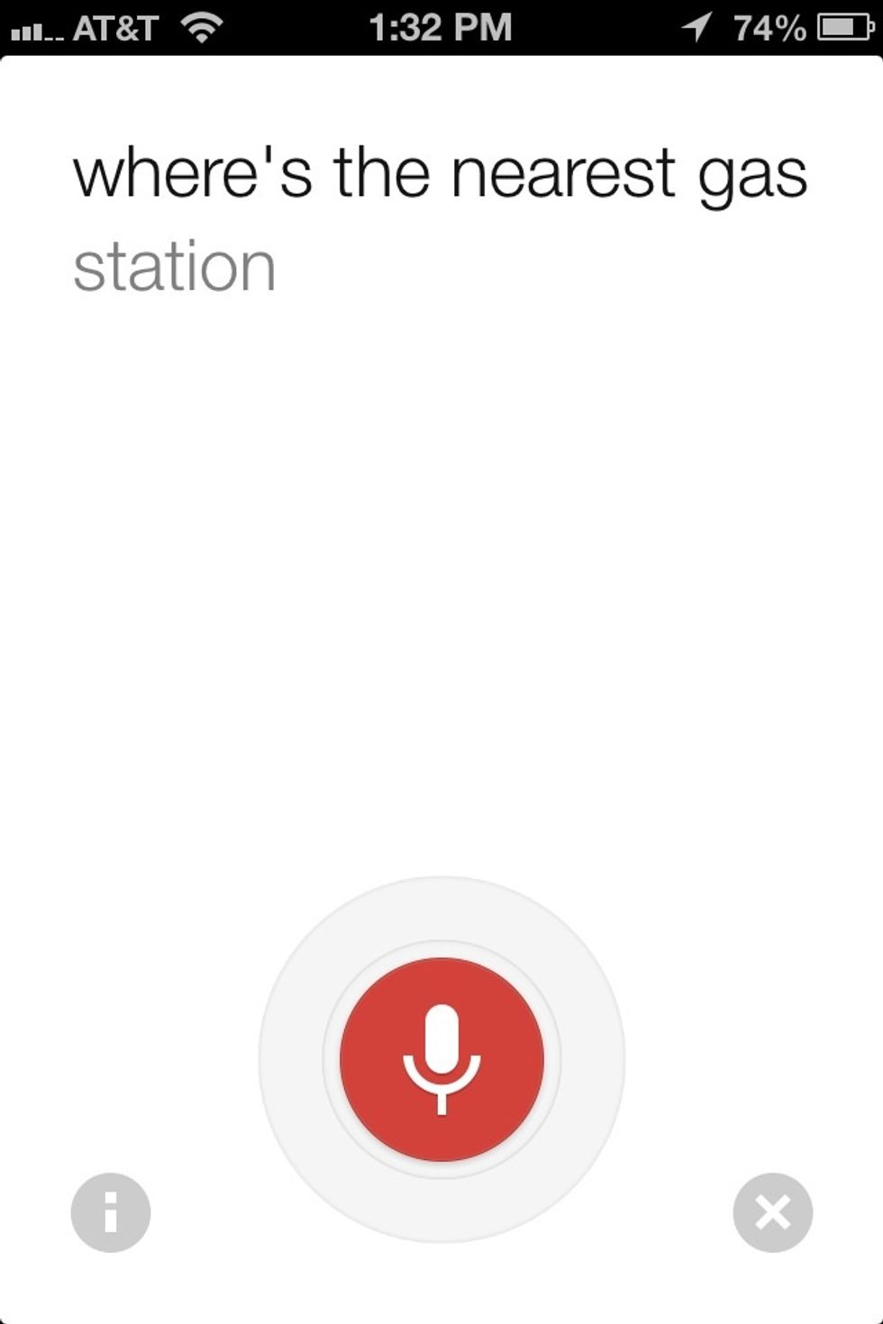 It works just like the google search app.