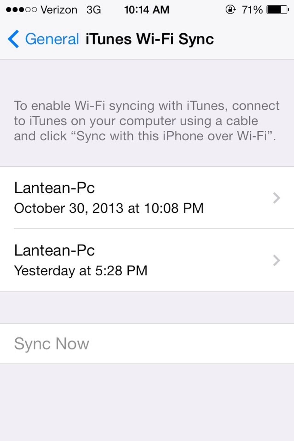 iTunes WiFi Sync; This won't allow you turn it off from here, however, it will confirm that it is turned on or off. If it's not off, you can turn it off from the iPhone settings in iTunes.