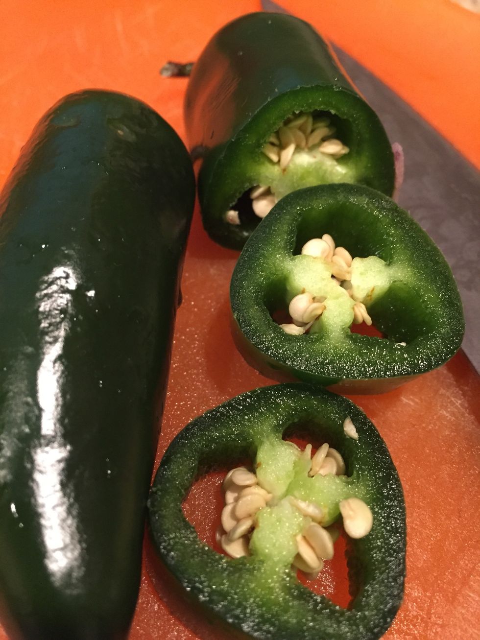 Jalape\u00f1o peppers, chopped up