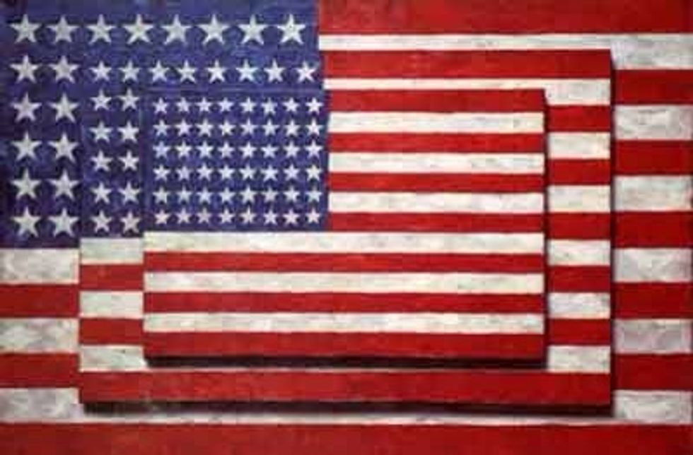Jasper Johns, another "father of pop art".   What aspects of his art are like pop art?