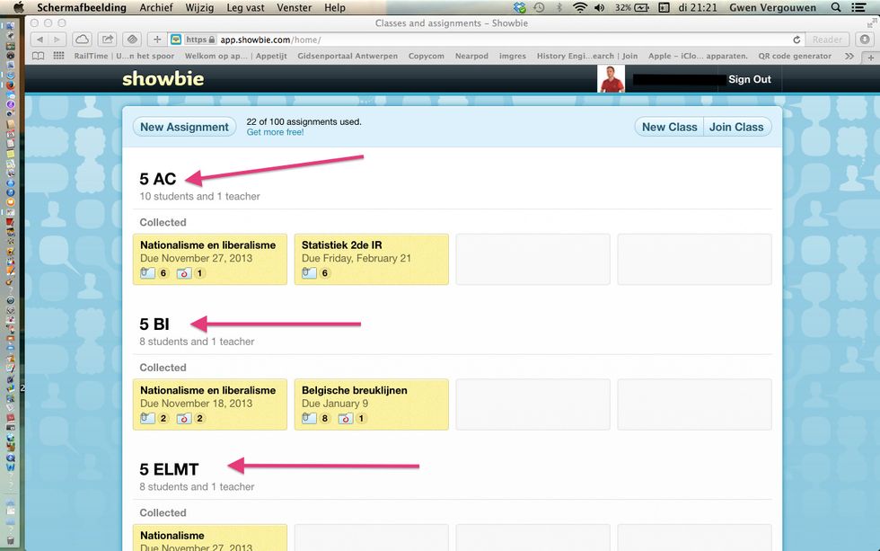 Je klas verschijnt nu. Je kan meerdere klassen aanmaken. Iedere klas heeft een unieke code.