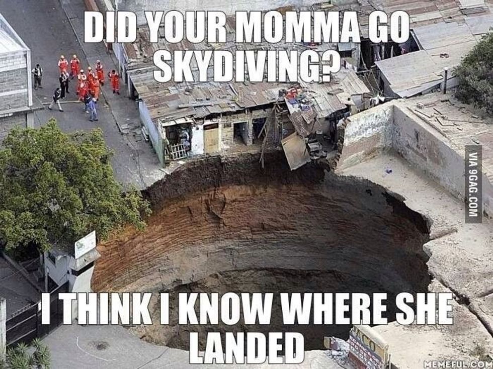 Jeez. She's 200 ft down...