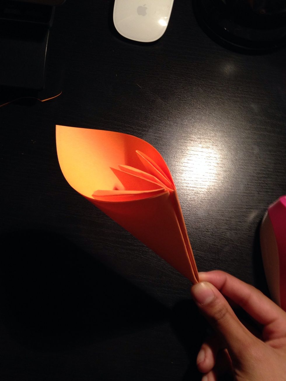 Join and glue the two flaps together to create a flower petal!