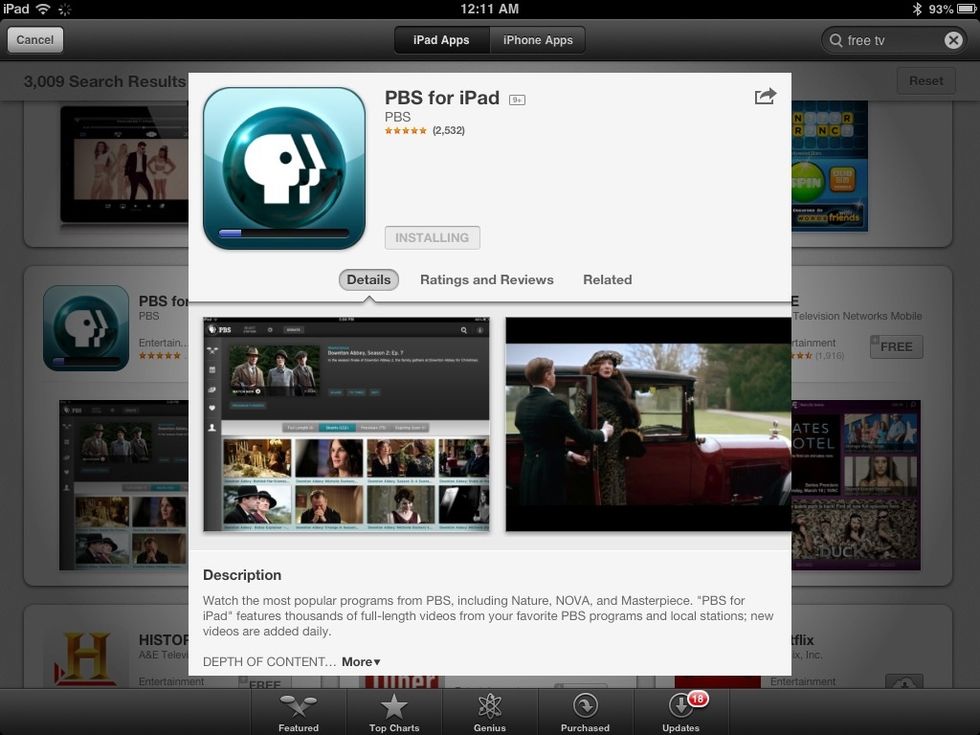 JOIN 'EM! PBS on your iPAD! And they ask for donations!
