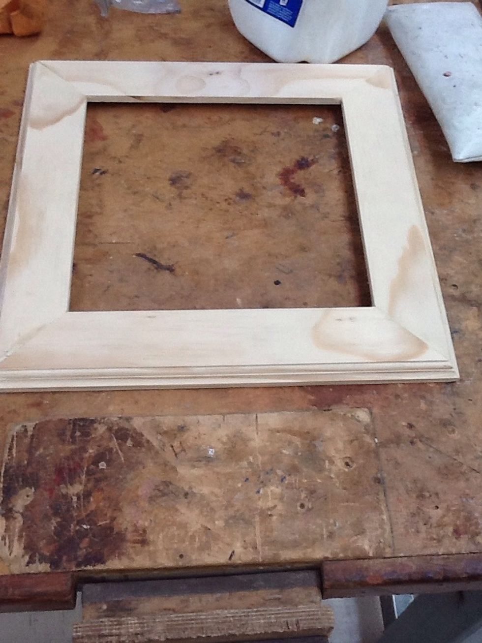 Join the corners together with glue and v nails in the corners.