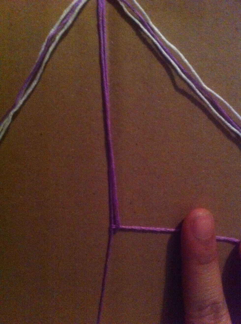 Join the two with a forward knot.