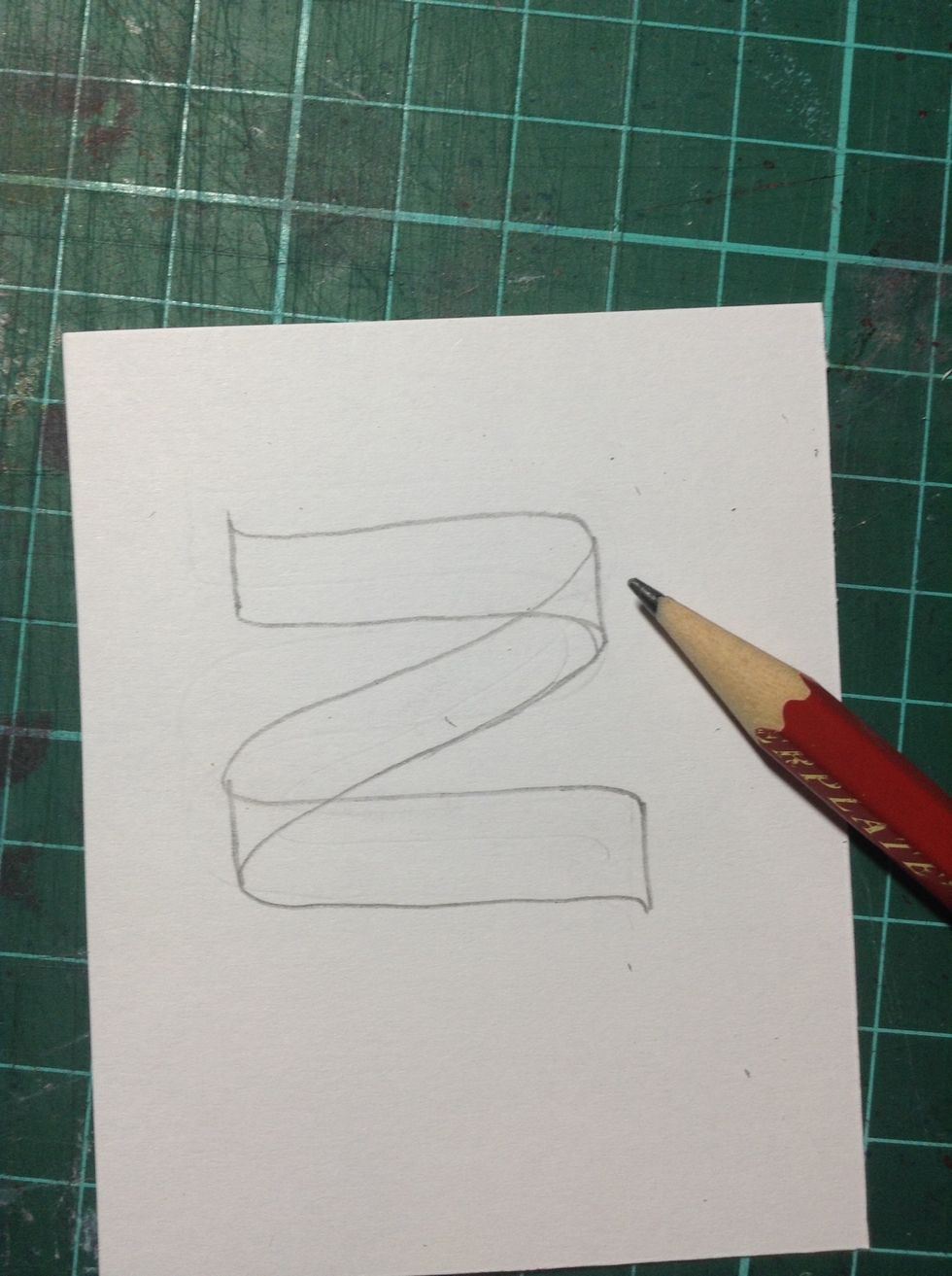 Join up the ends and the sides (as indicated by pencil)