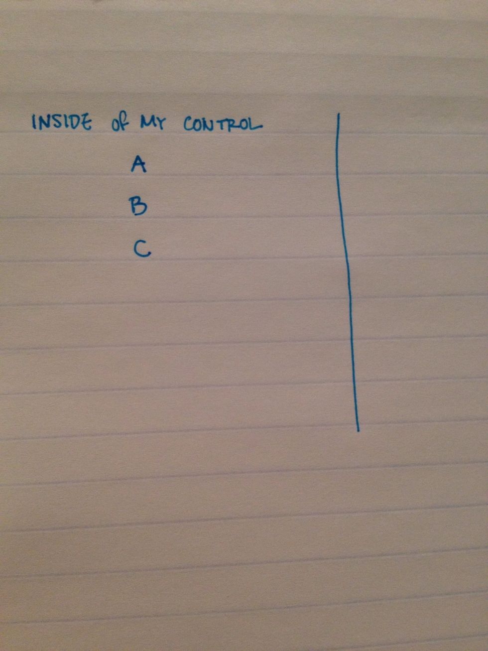 Jot down all the things running through your mind that you need to get done, and realistically can.