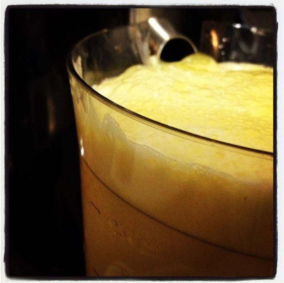 Juice all fruits and ginger root.