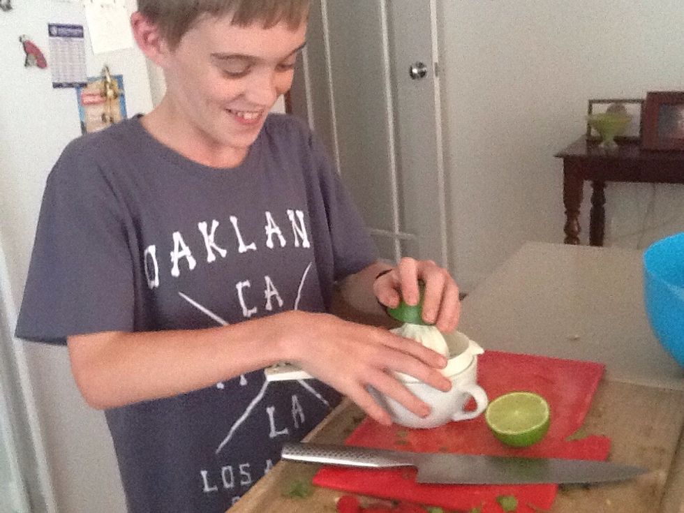 Juice of half a lime.