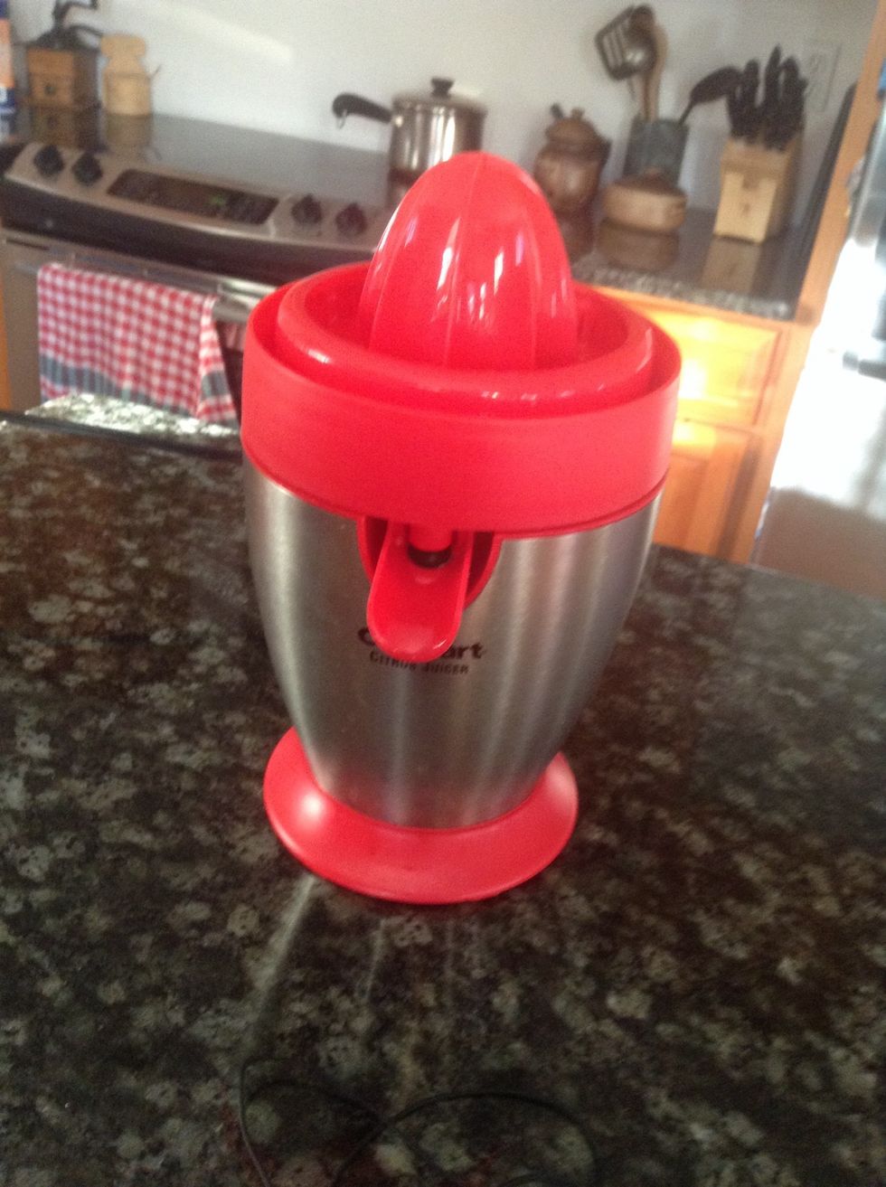 Juicer. Used to juice fruits. I can use a juicer to make orange juice.