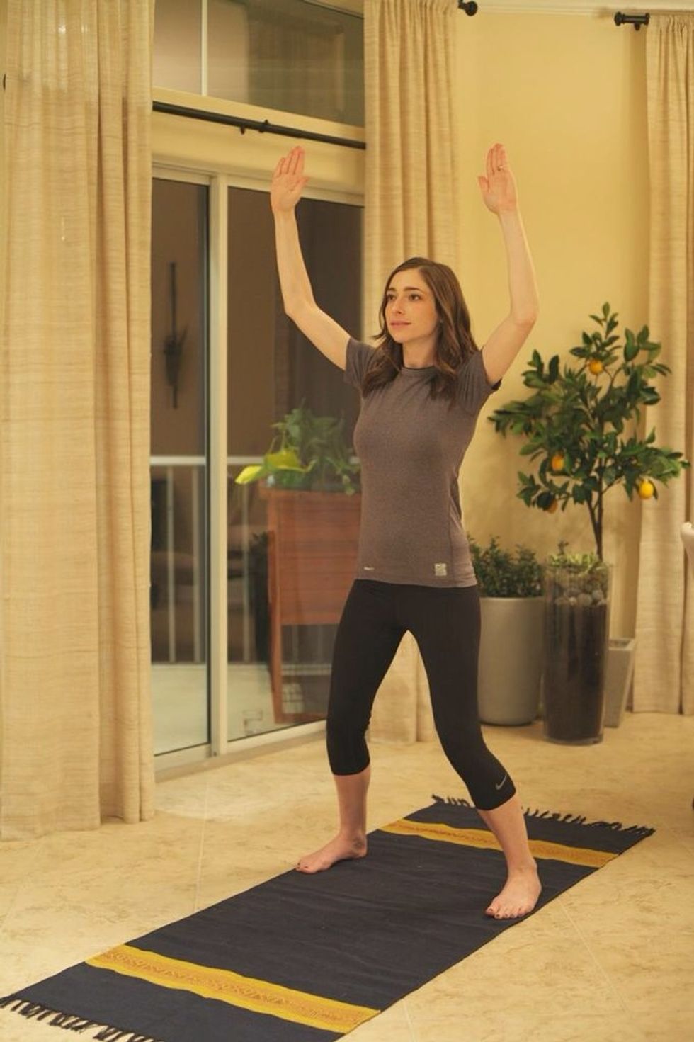 Jumping Jacks: These are a great way to get your heart pumping. Complete 30 seconds of jumping jacks, then move directly to the next workout.