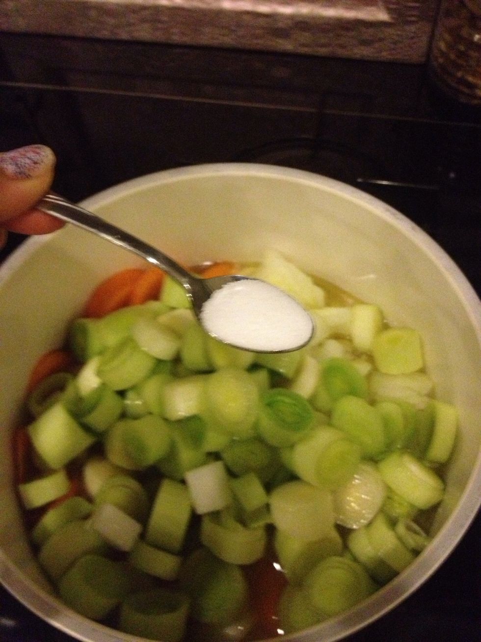 Just a bit of salt! Half a teaspoon should be enough!