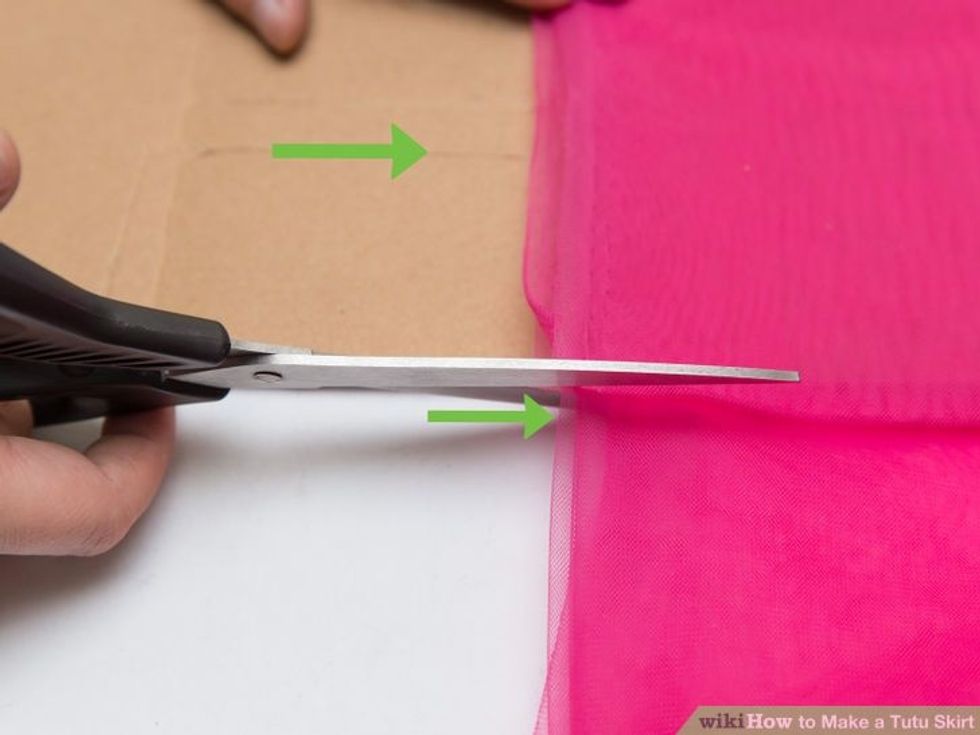 Just a few tips. All tulle is not created equally it can be scratchy and stiff, so give it a feel test before you buy it.  When cutting strips to get your pieces even wrap around cardboard then cut .