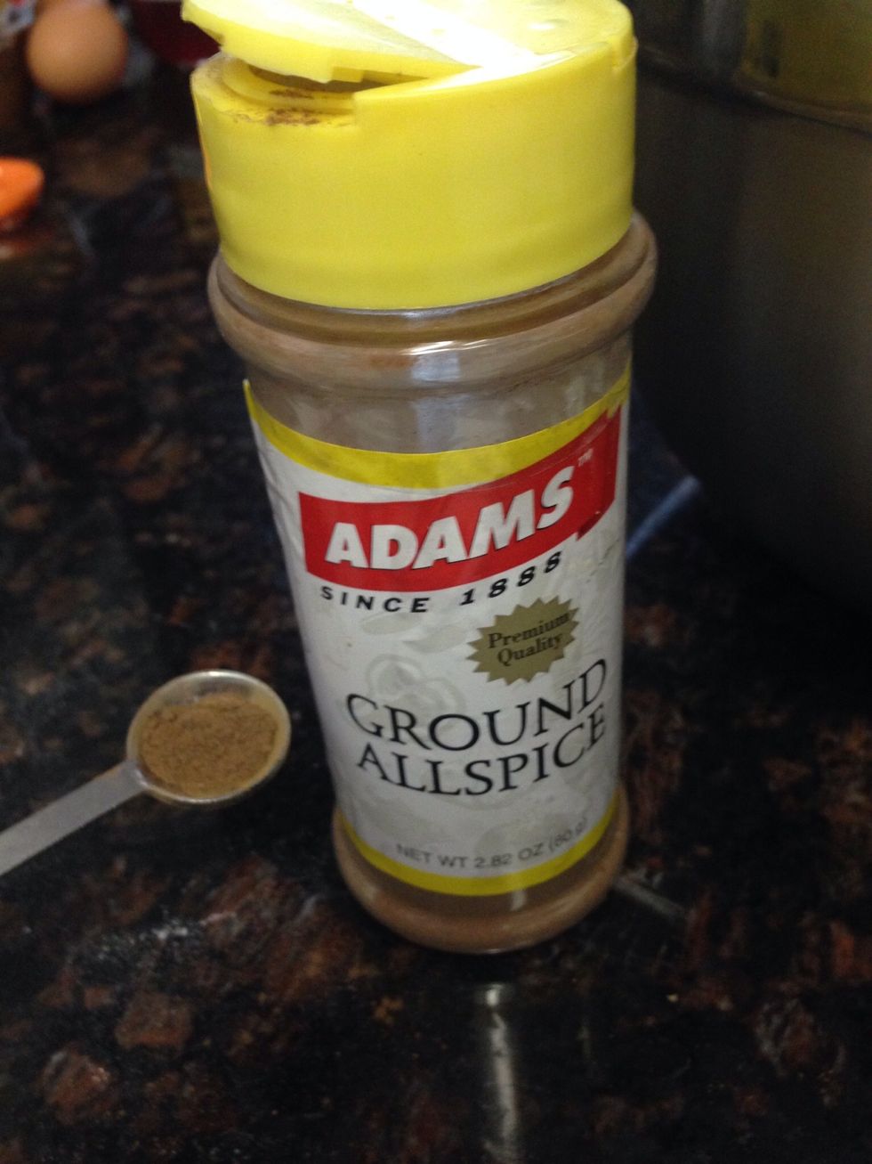 Just a pinch of allspice, add to dry ingredients.