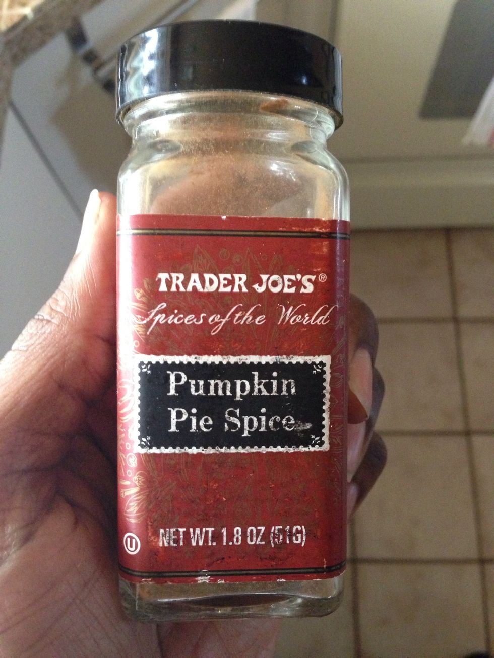 Just a shake! Ideally I prefer to toast and grind my own sweet potato pie spice blend, but for time's sake, and user-friendliness, I grabbed a bottle of these from TJ's. I settled this time... \ud83d\ude09