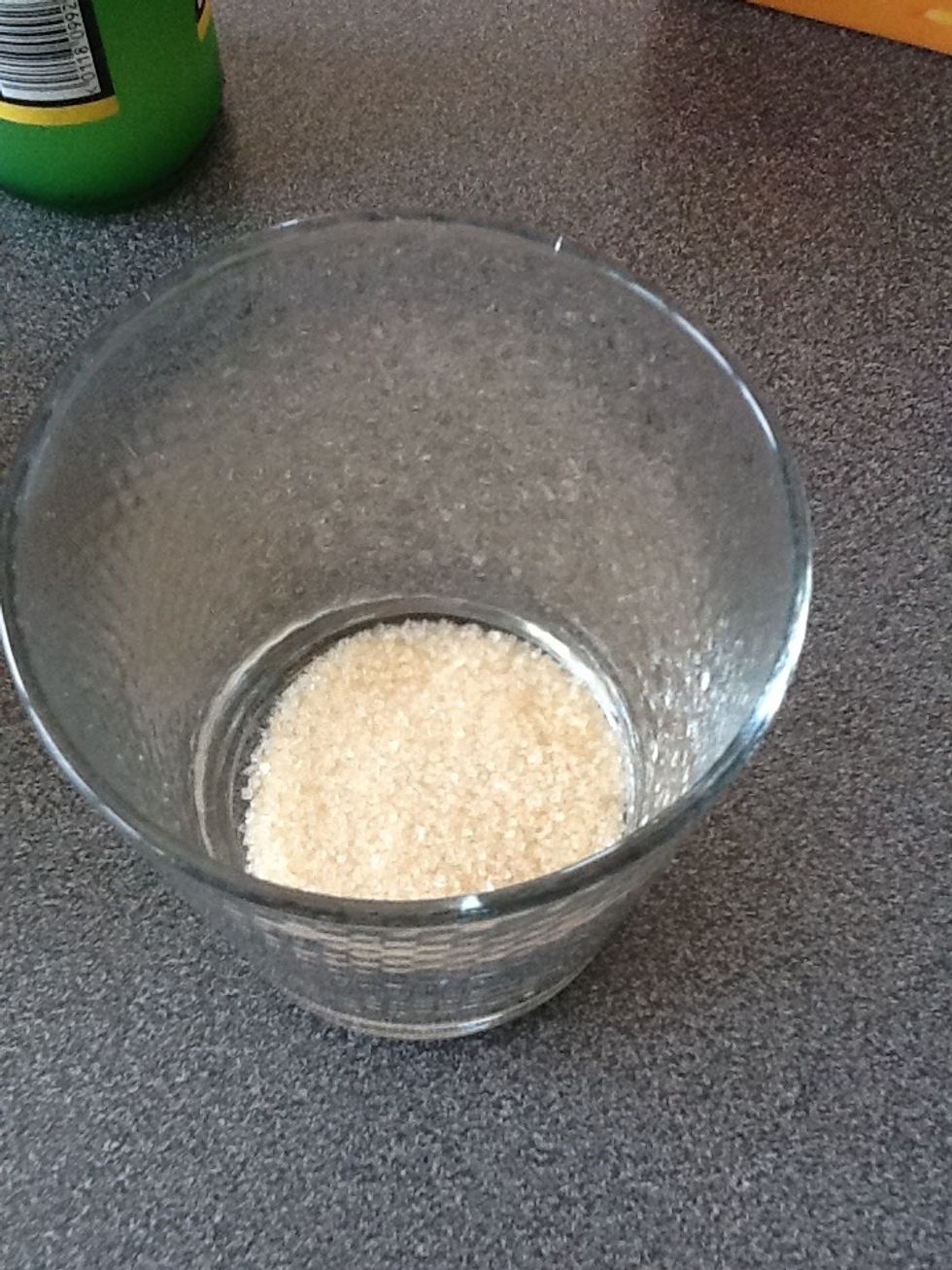 Just a small layer like this. If you find the drink too sour at the end you can always add more.