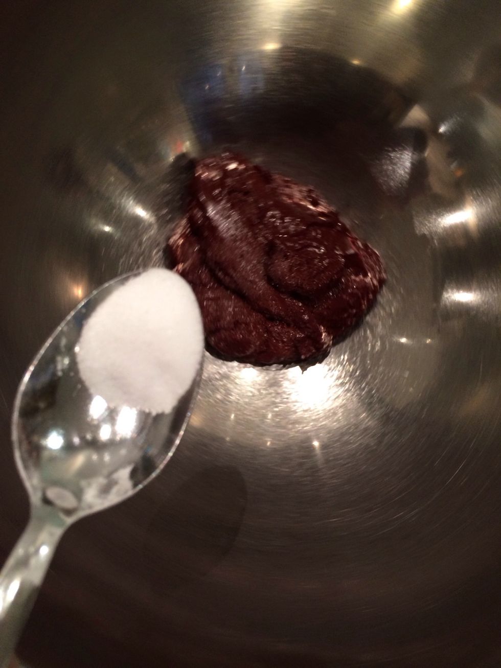 Just a small pinch of sodium bicarbonate.... Not more otherwise it will overflow