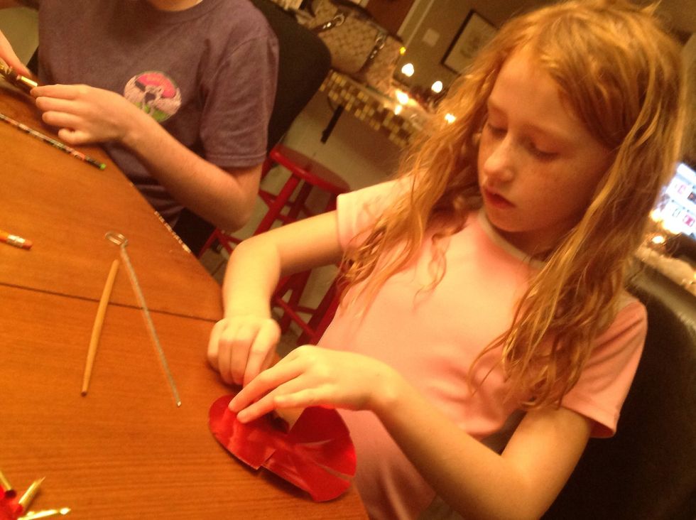 Just as the 9 year old started to get really frustrated, she figured it out!