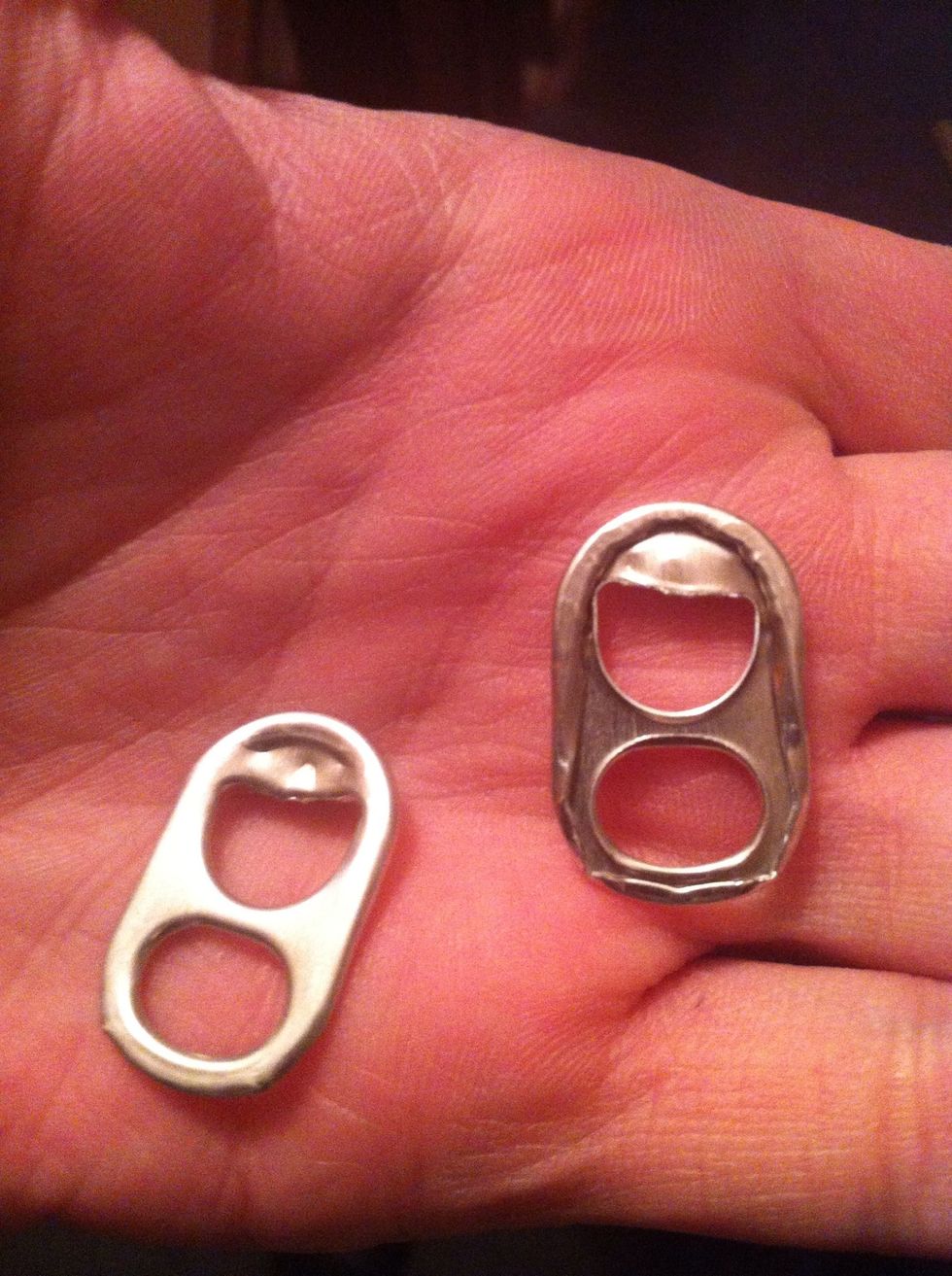 Just break the tabs off soda or beer cans.