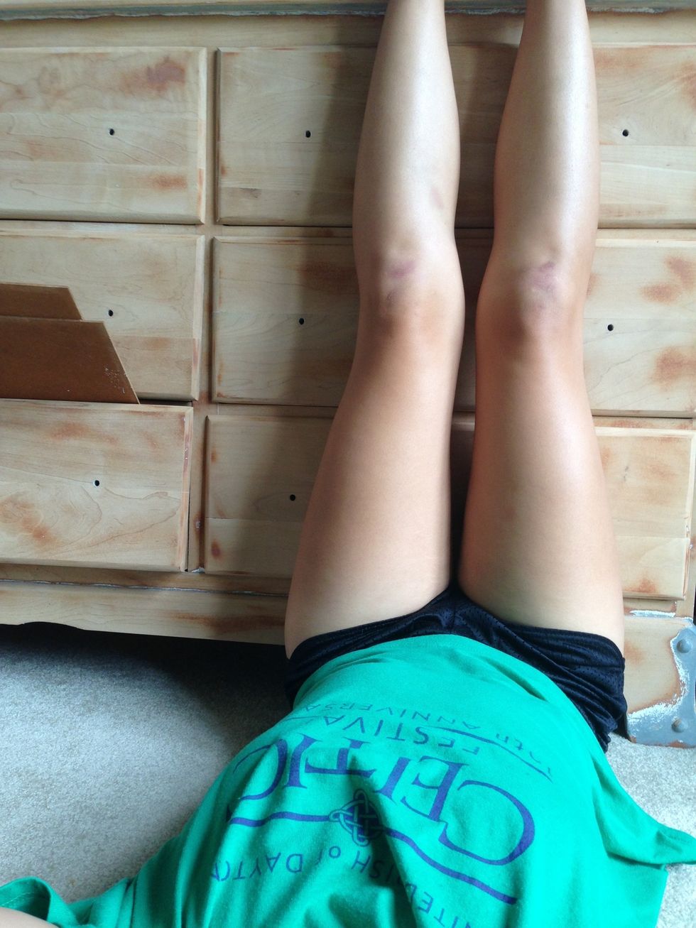 Just chill out for however long you want; this helps reduce swelling that I get in my ankles and also gets rid of lactic acid build up in your calves to lessen those pesky knots