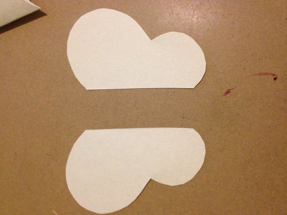 Just cut straight down the folded line to make 2 wings.