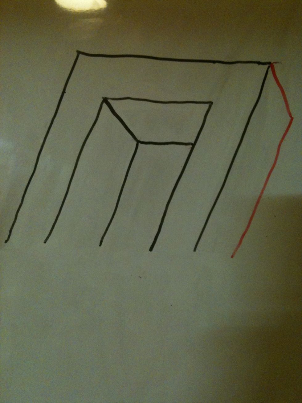 Just follow the red.